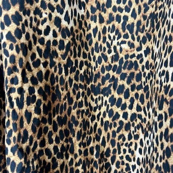 TopShop Leopard Animal Print Poplin Blouse Size 4 Small - Picture 8 of 11
